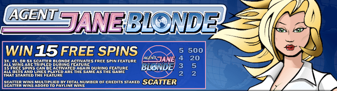 Agent Jane Blonde free spins