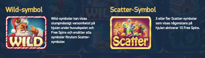 Secrets of Santa symboler.