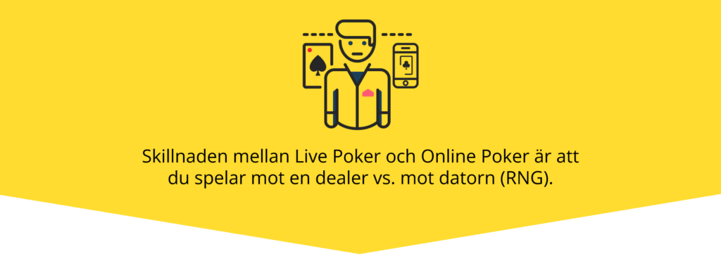 Skillnad Online poker och live poker.