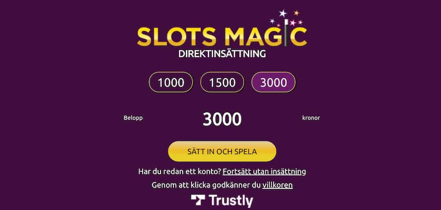 SlotsMagic insättning