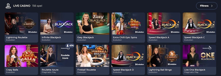 SlotV live casino