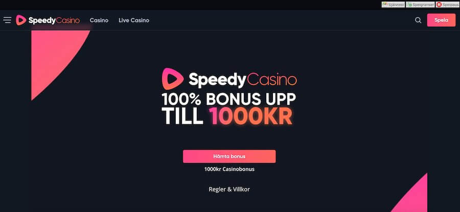 Speedy Casinos bonus