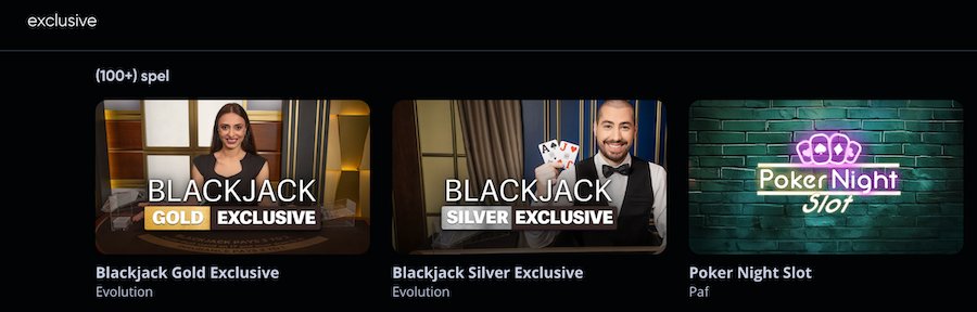 Speedy Casinos exklusiva spel