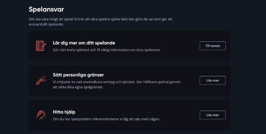 Speedy Casino spelansvar
