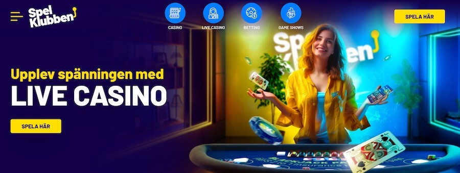 Spelklubbens live casino