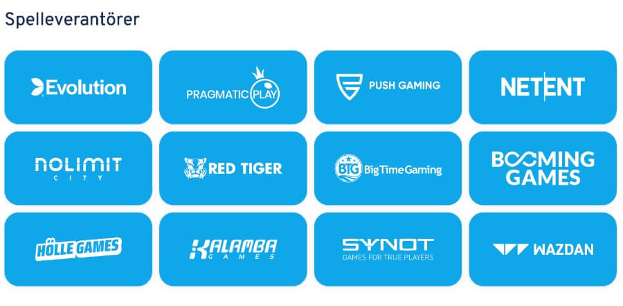 Speltillverkare hos Wunderino Casino