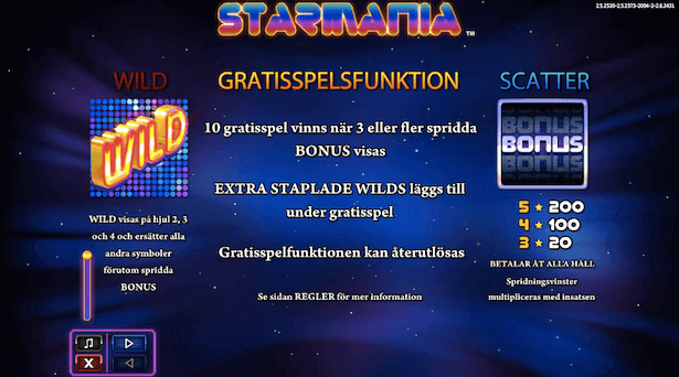 Starmania funktioner. 