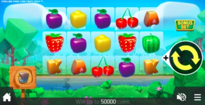 Strolling Staxx: Cubic Fruits Slot Bonus