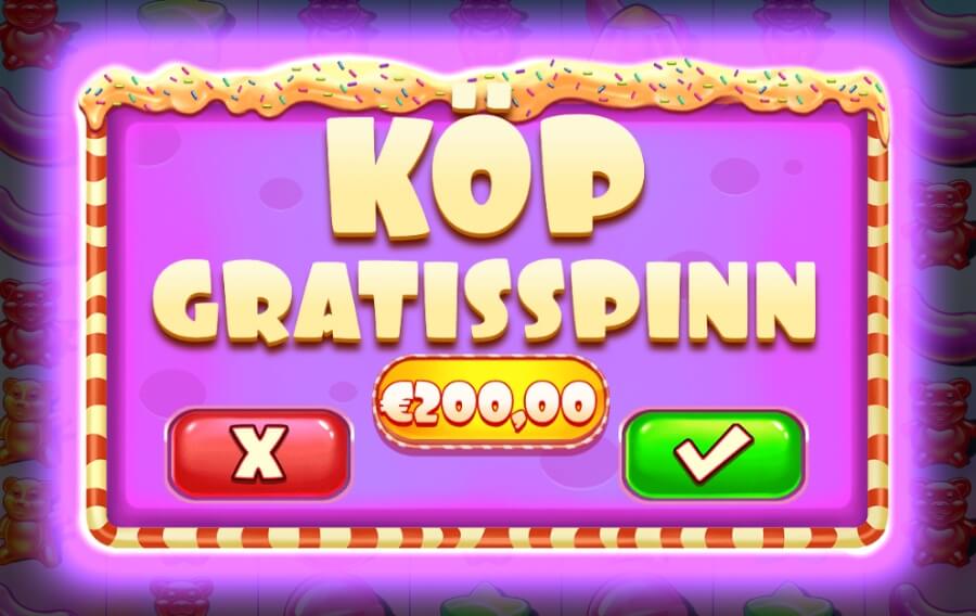 Köp Free spin - meny från Sugar Rush 1000.