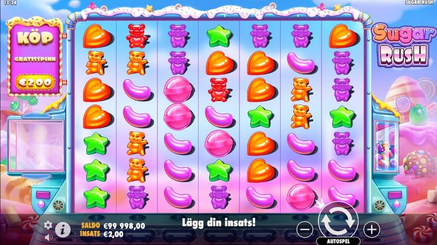 Sugar Rush rutnät.