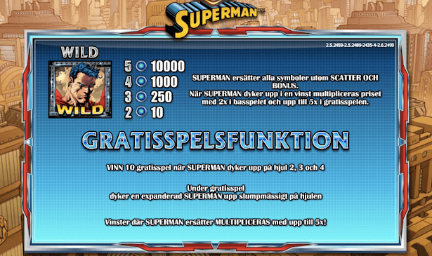 Superman Slot Bonus