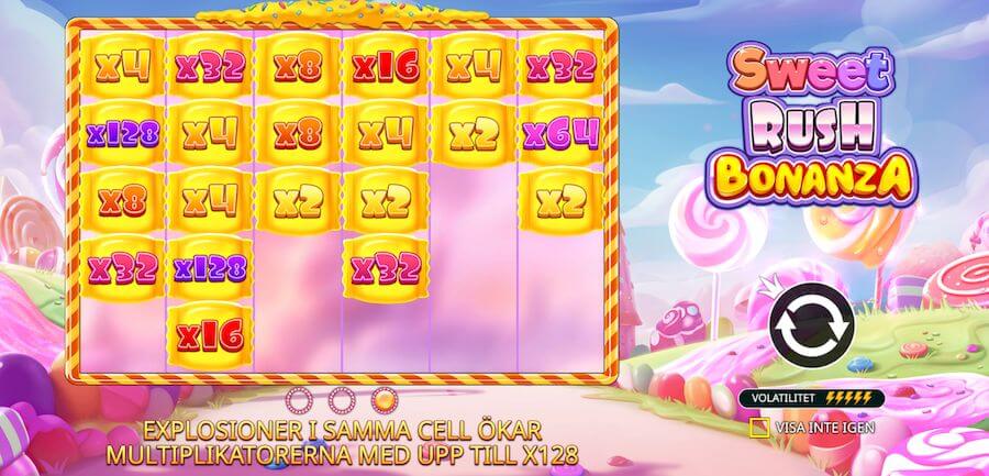 Sweet Rush Bonanza multiplikatorer