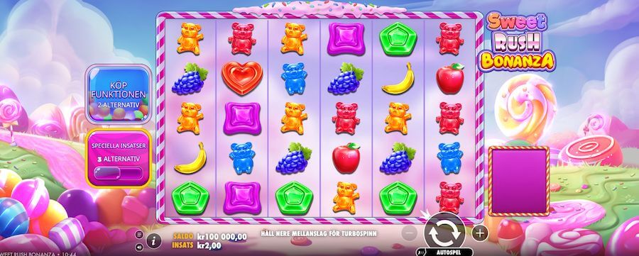 Sweet Rush Bonanza spelplan