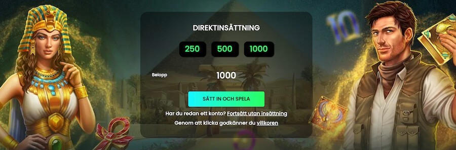Insättning hos Swift Casino