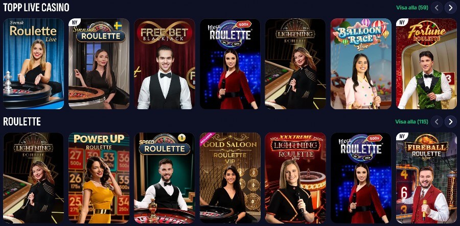 Swiper Live casino
