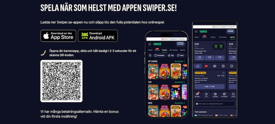 Swiper i mobilen