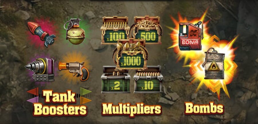 bonusfunktioner i Tanked