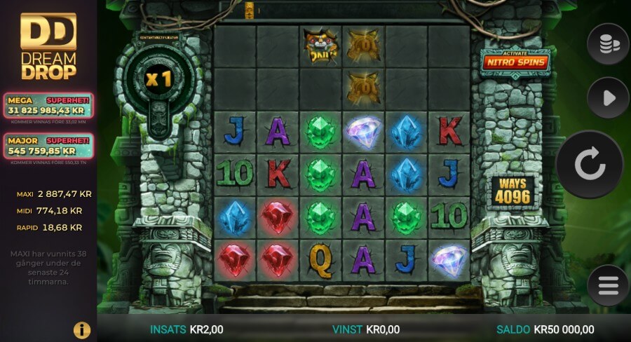Temple Rush Dream Drop layout