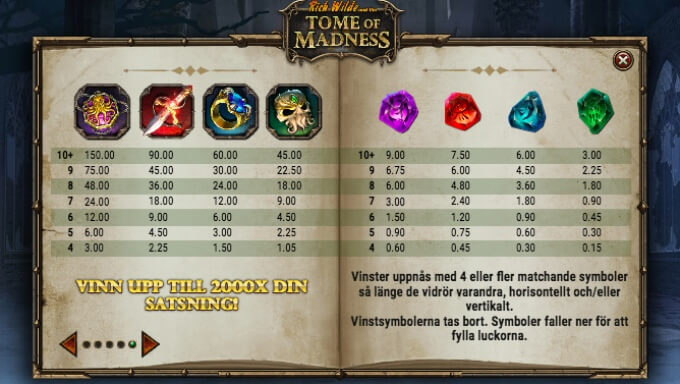 Tome of Madness Slot Bonus Symbols