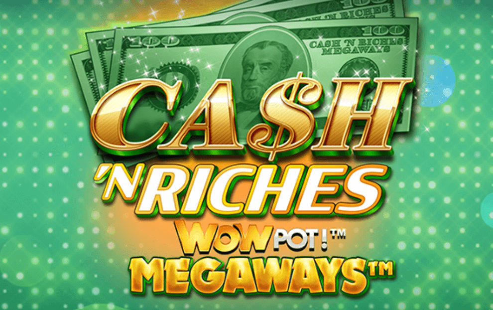 Cash N Riches Wowpot Megaways Logga.