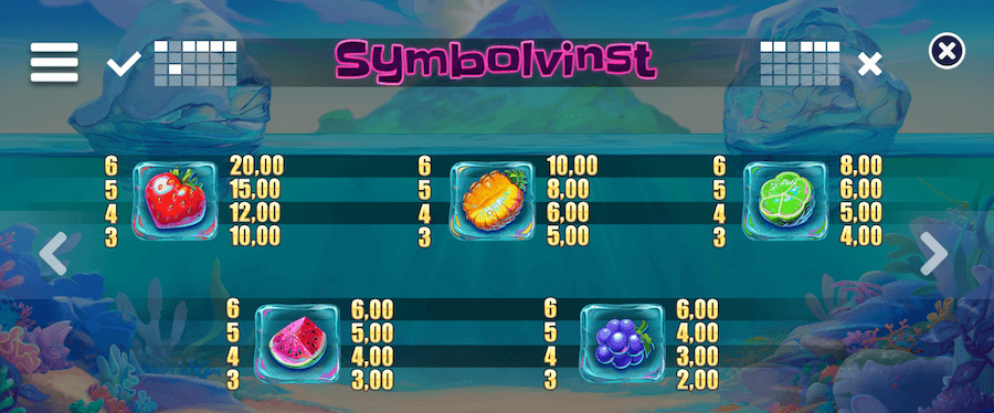 Tropicool 5 symbolvinst