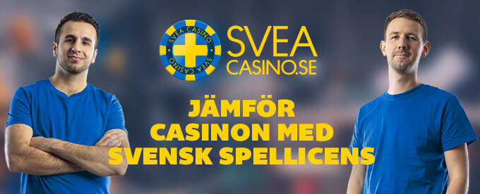 SveaCasino svensk licens header