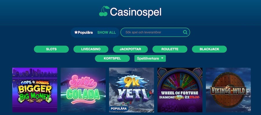 Olika spel hos Turbonino