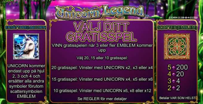 Unicorn Legend Free Spins