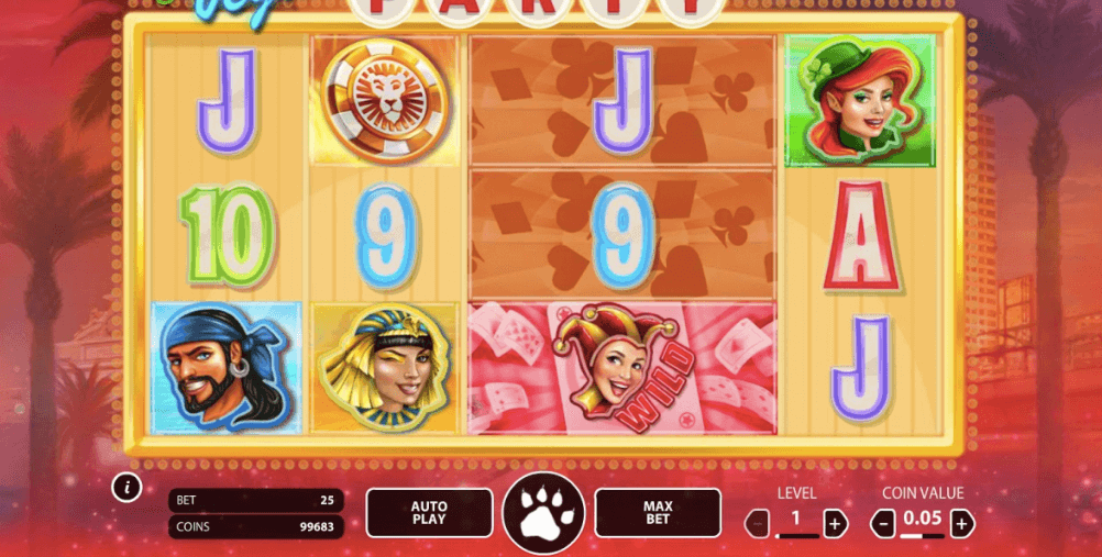 Vegas Party spelplan.