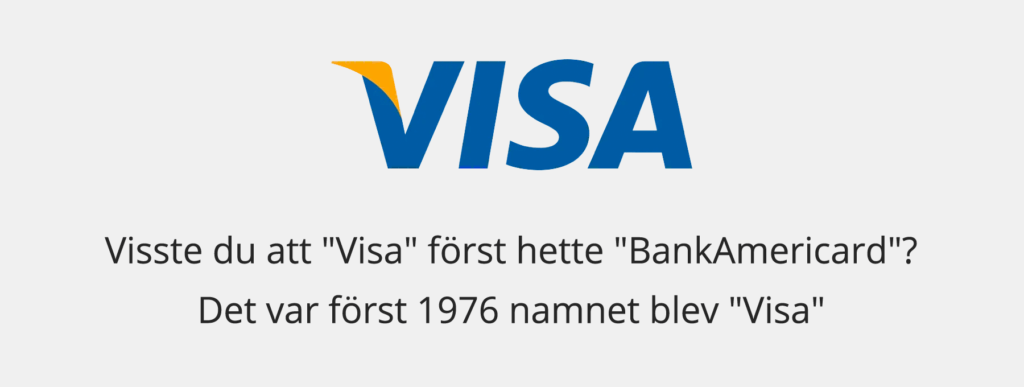 Vad hette Visa innan de bytte namn?