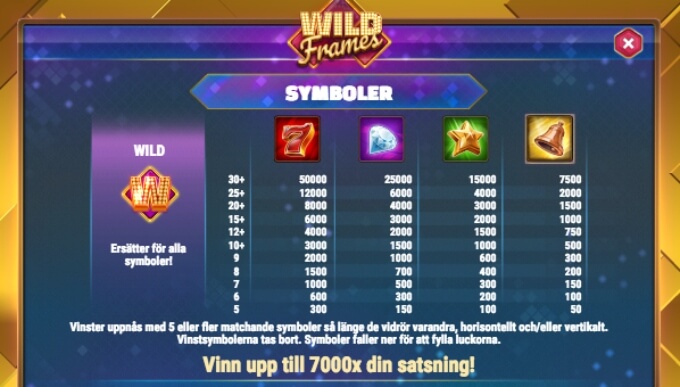 Wild Frames Bonus Wilds Symbols