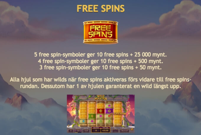 Wild Mantra Slot Bonus Free Spins