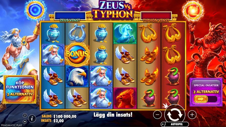 Zeus vs Typhon slot - huvudspelet